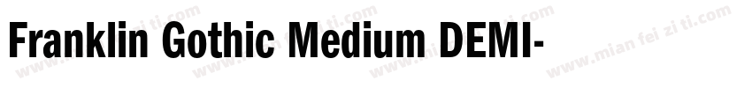 Franklin Gothic Medium DEMI字体转换